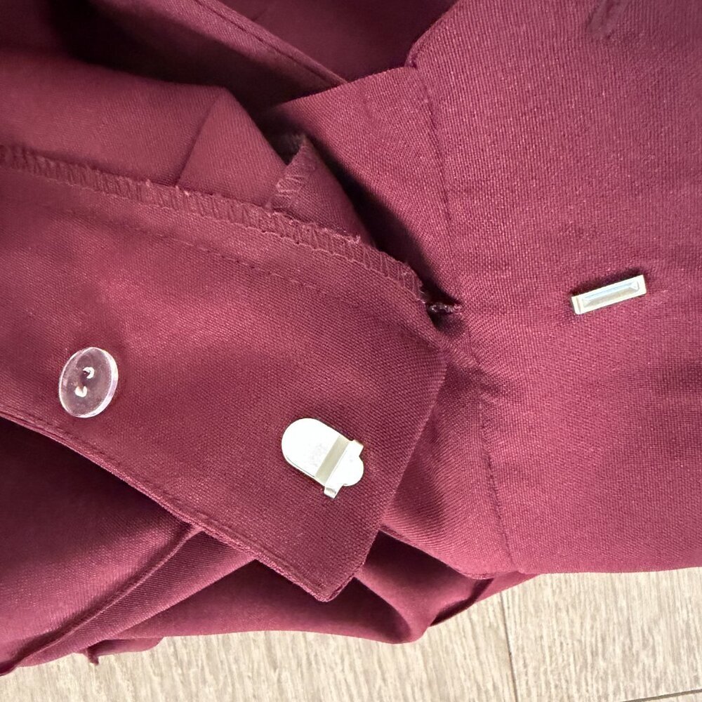 ASOS Burgundy Slim Ankle Pants US 6 Tailored Office Career NWT - Picture 4 of 4